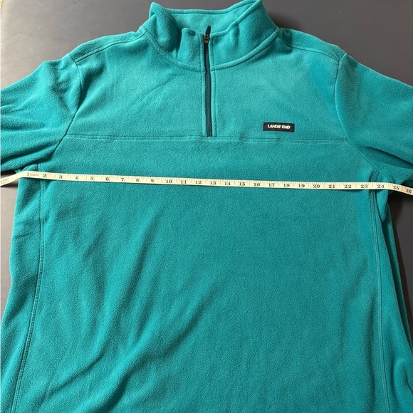 Men's Blue Lands' End Long Sleeve Cozy Quarter Zip Pullover Size XL - Picture 4 of 8